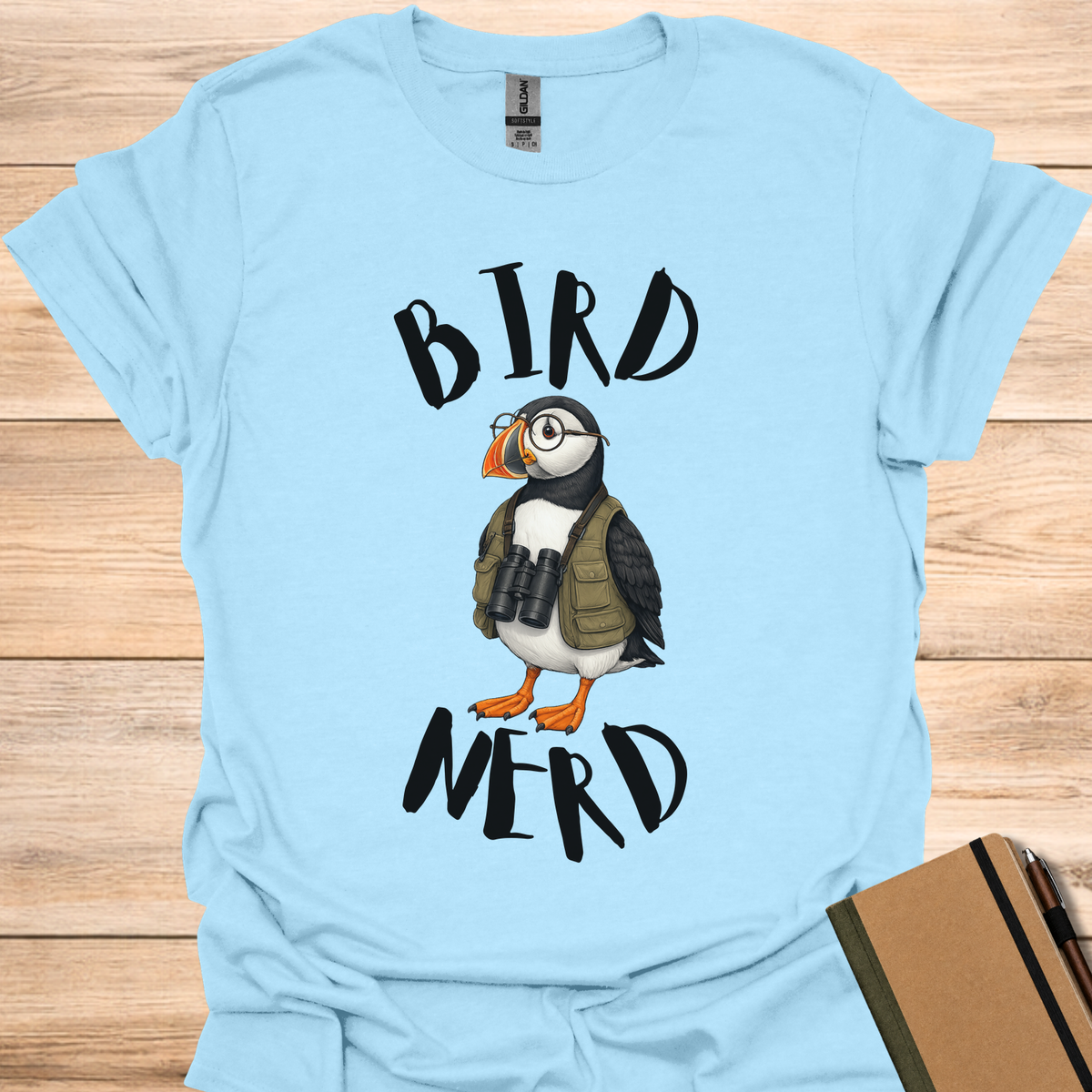 Bird Nerd Puffin - Light Blue