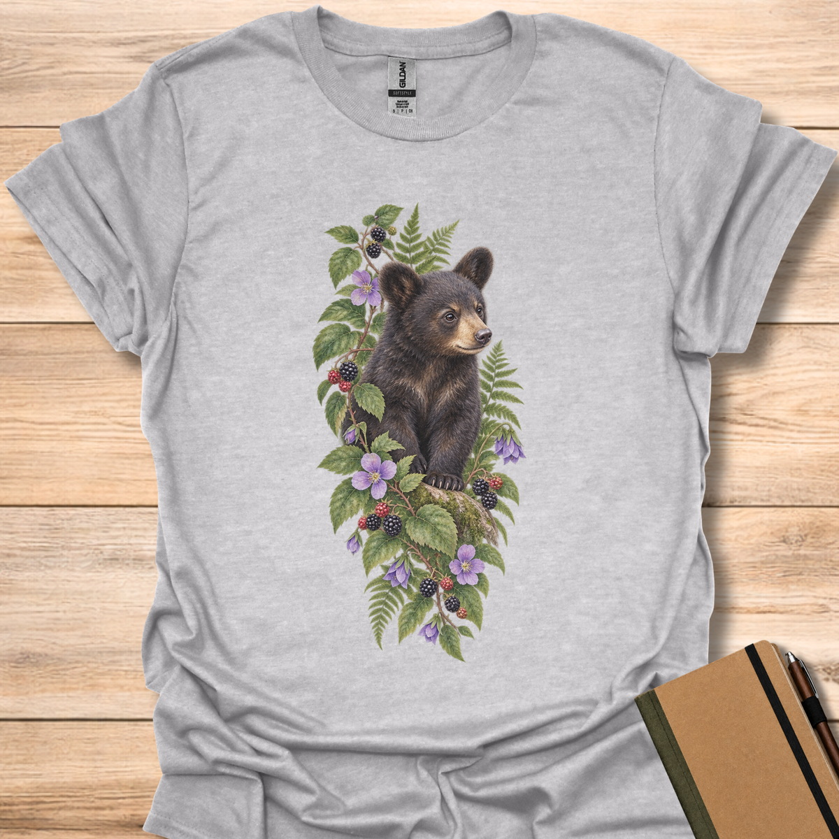 Black Bear Watercolor - Sport Grey