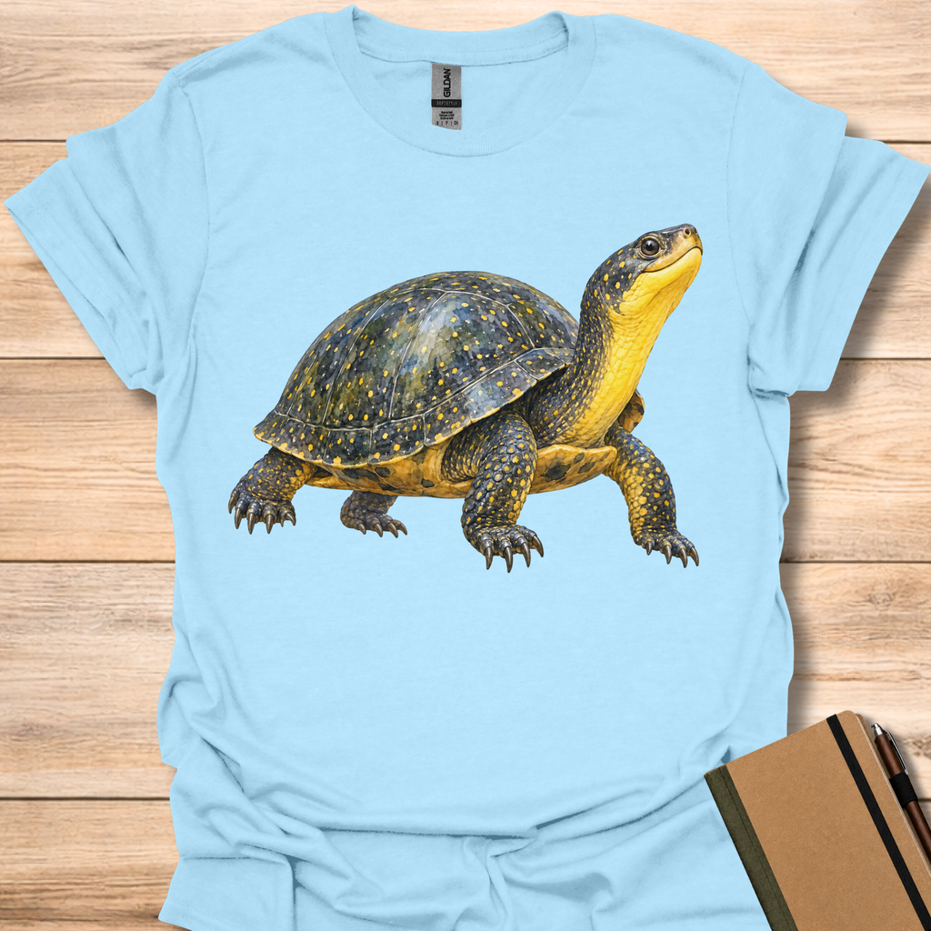 Blanding'S Turtle Watercolor - Light Blue