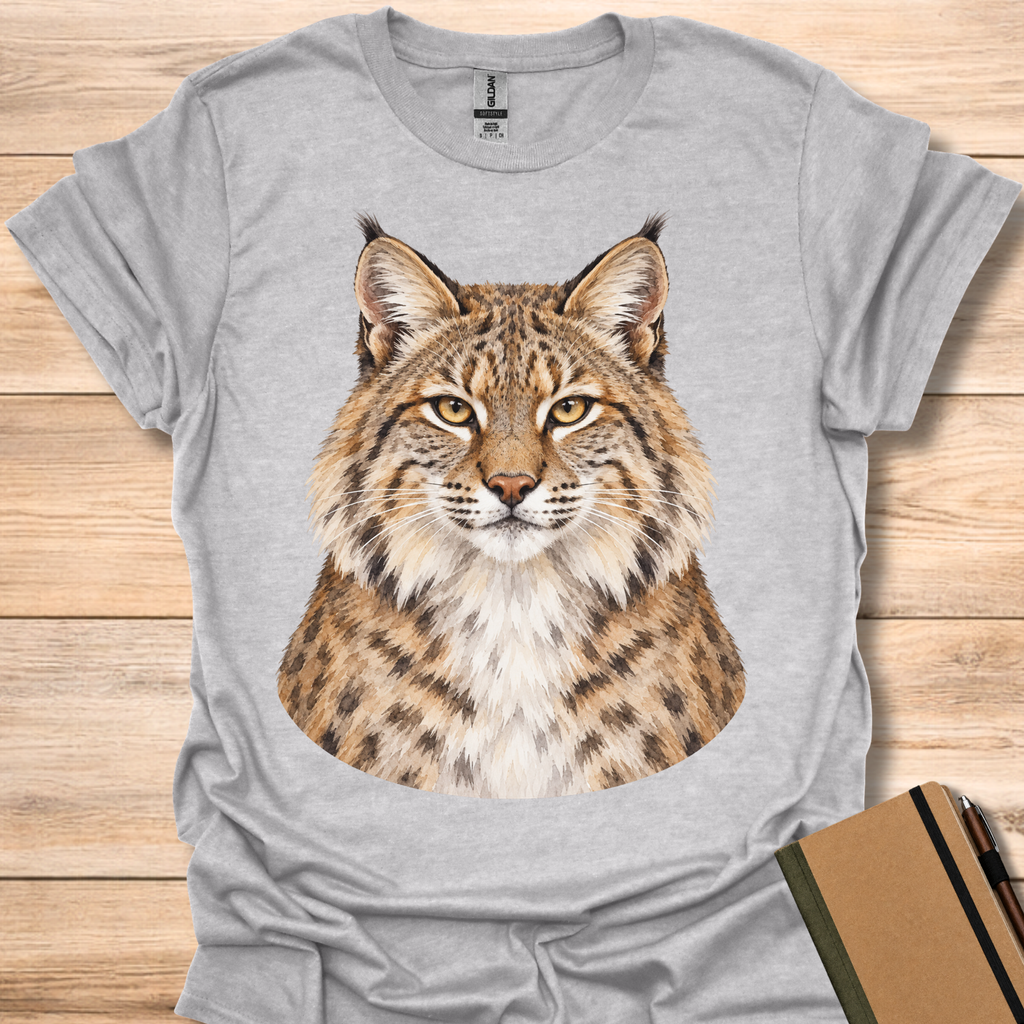 Bobcat Watercolor Portrait - Sport Grey