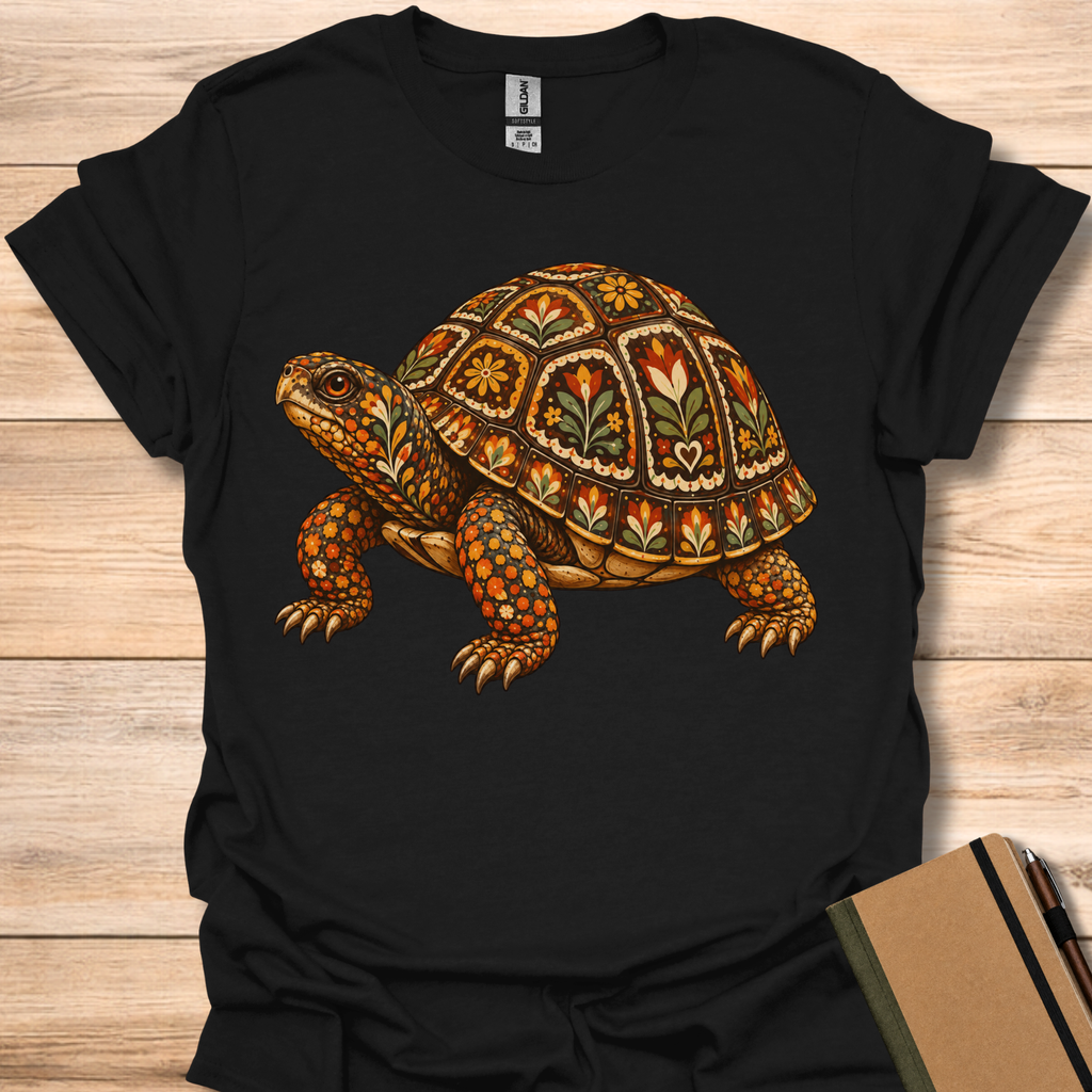 Box Turtle Folk Art - Black