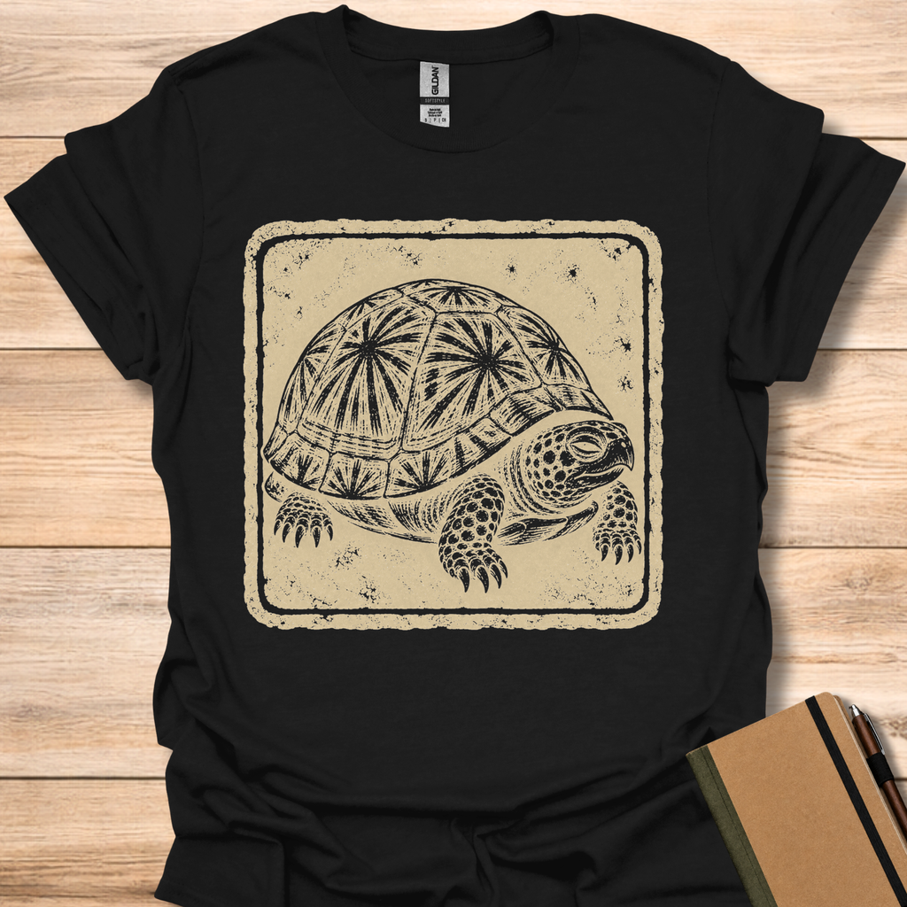 Box Turtle Japanese Stamp - Black