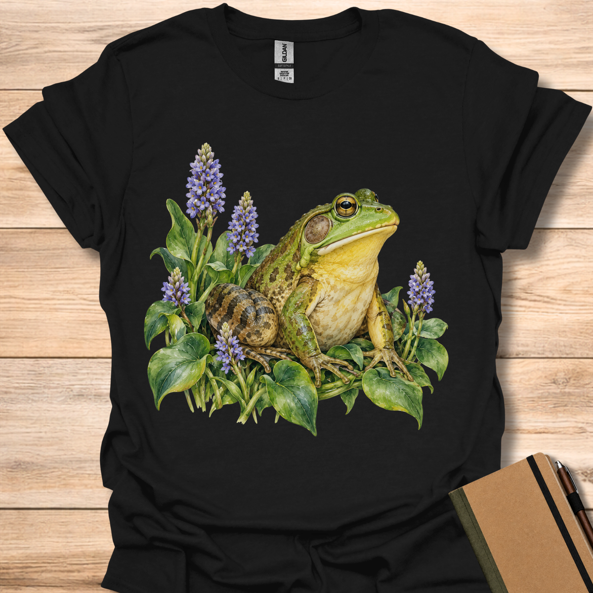 Bullfrog In Pickerelweed - Black