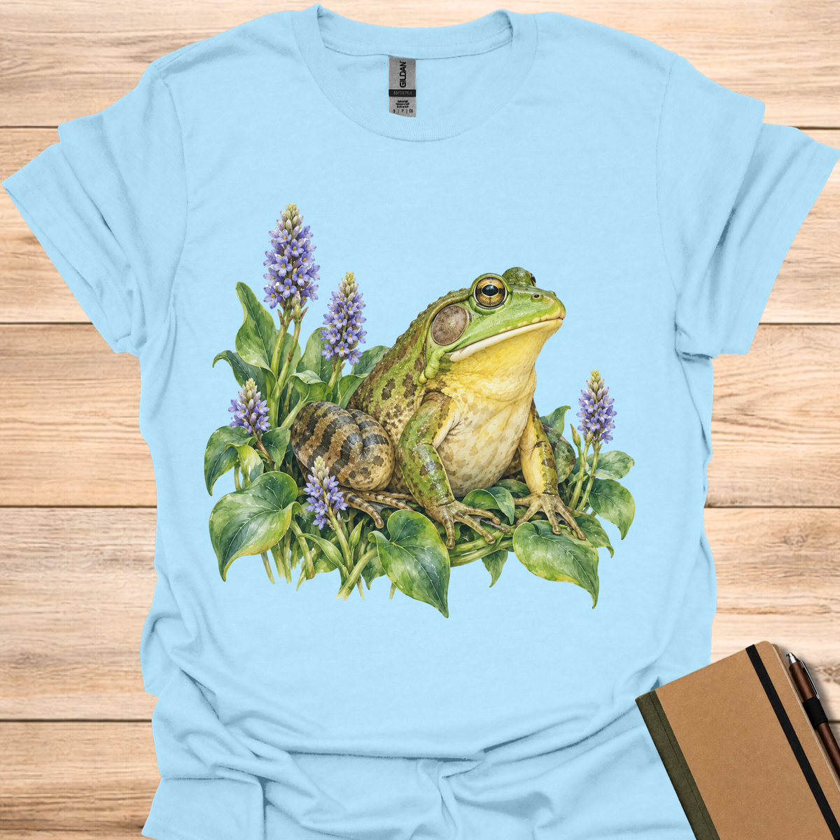 Bullfrog In Pickerelweed - Light Blue