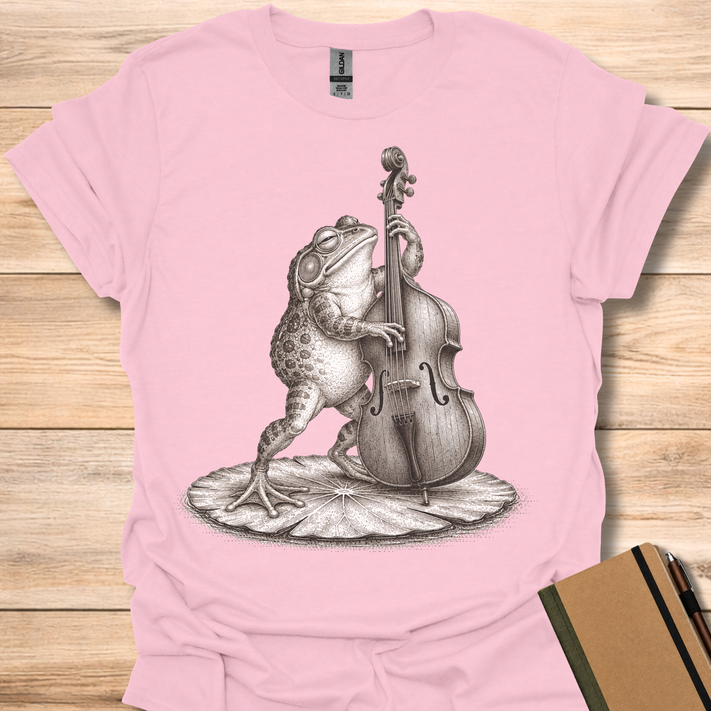 Bullfrog On Upright Bass - Light Pink