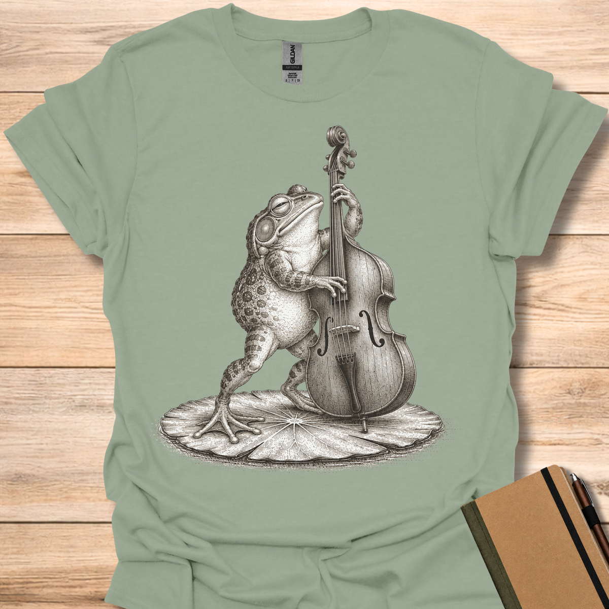 Bullfrog On Upright Bass - Sage