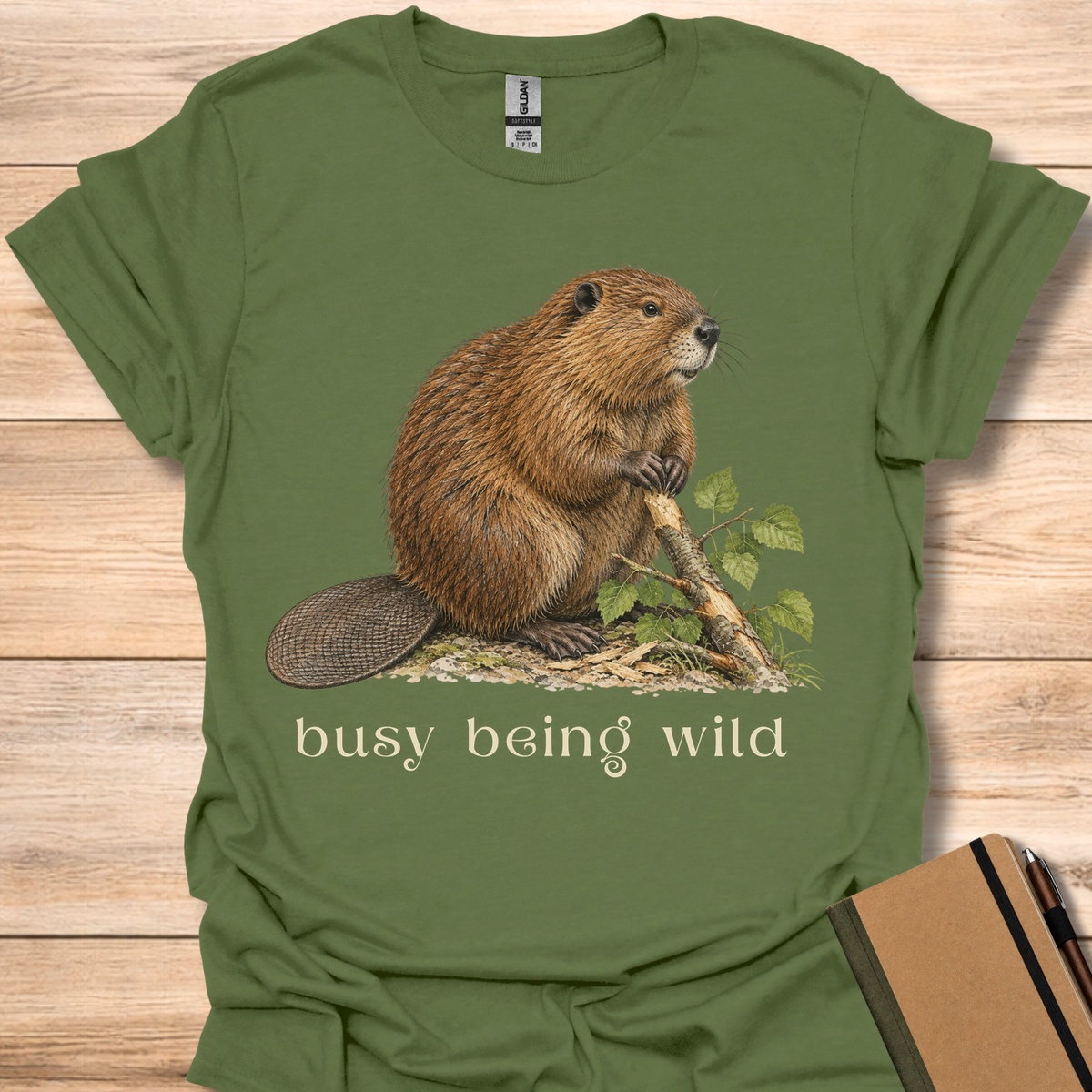 Busy Being Wild - Military Green