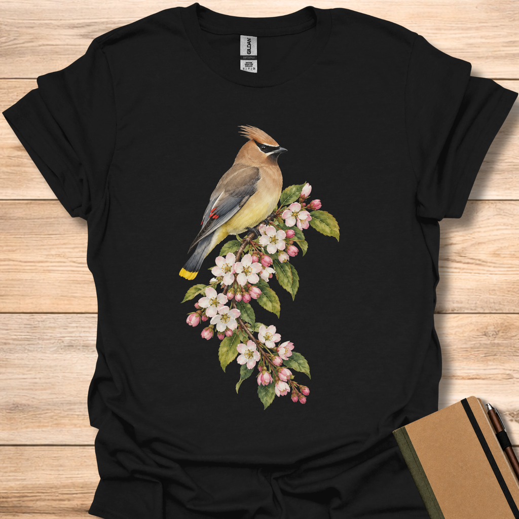 Cedar Waxwing On Serviceberry - Black
