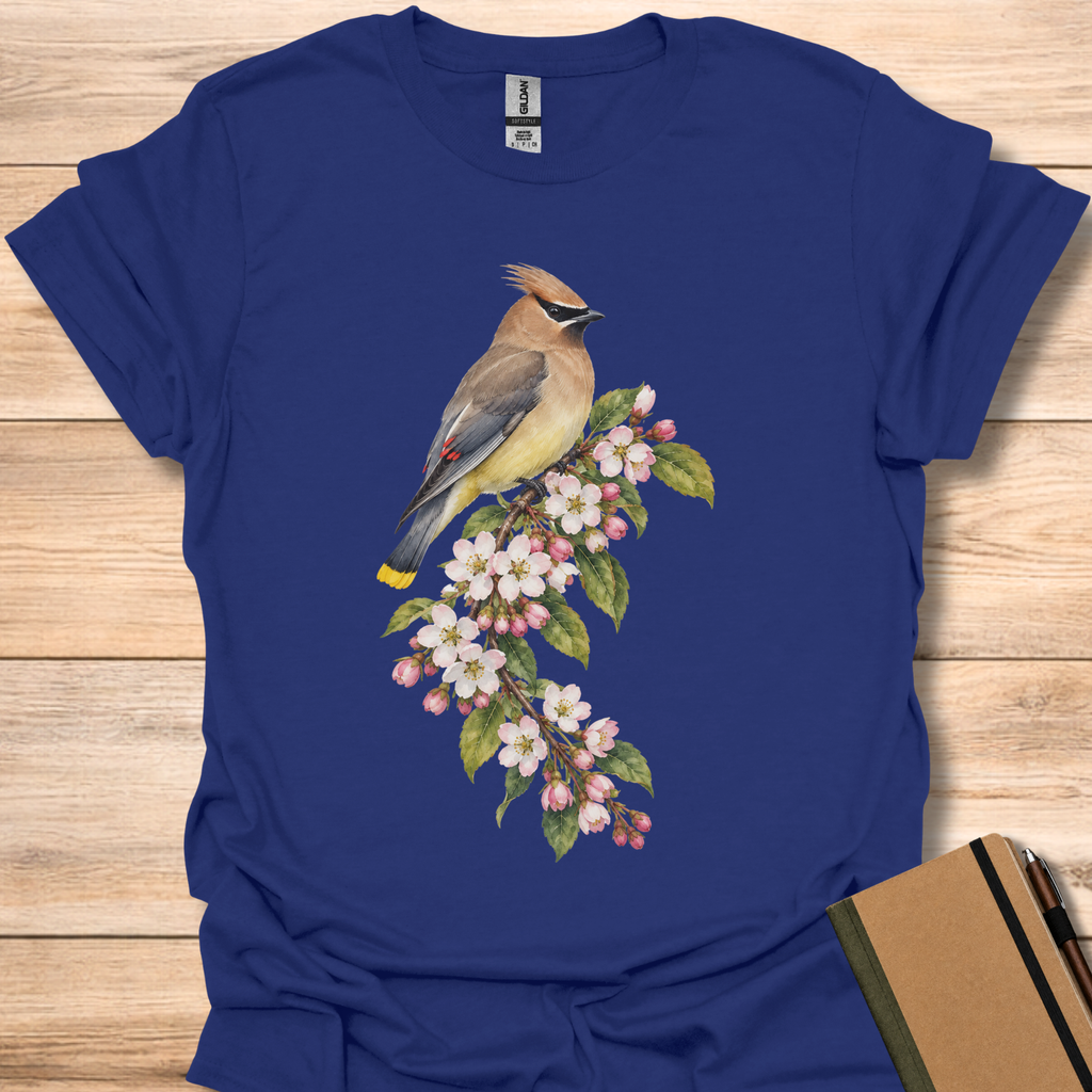 Cedar Waxwing On Serviceberry - Navy