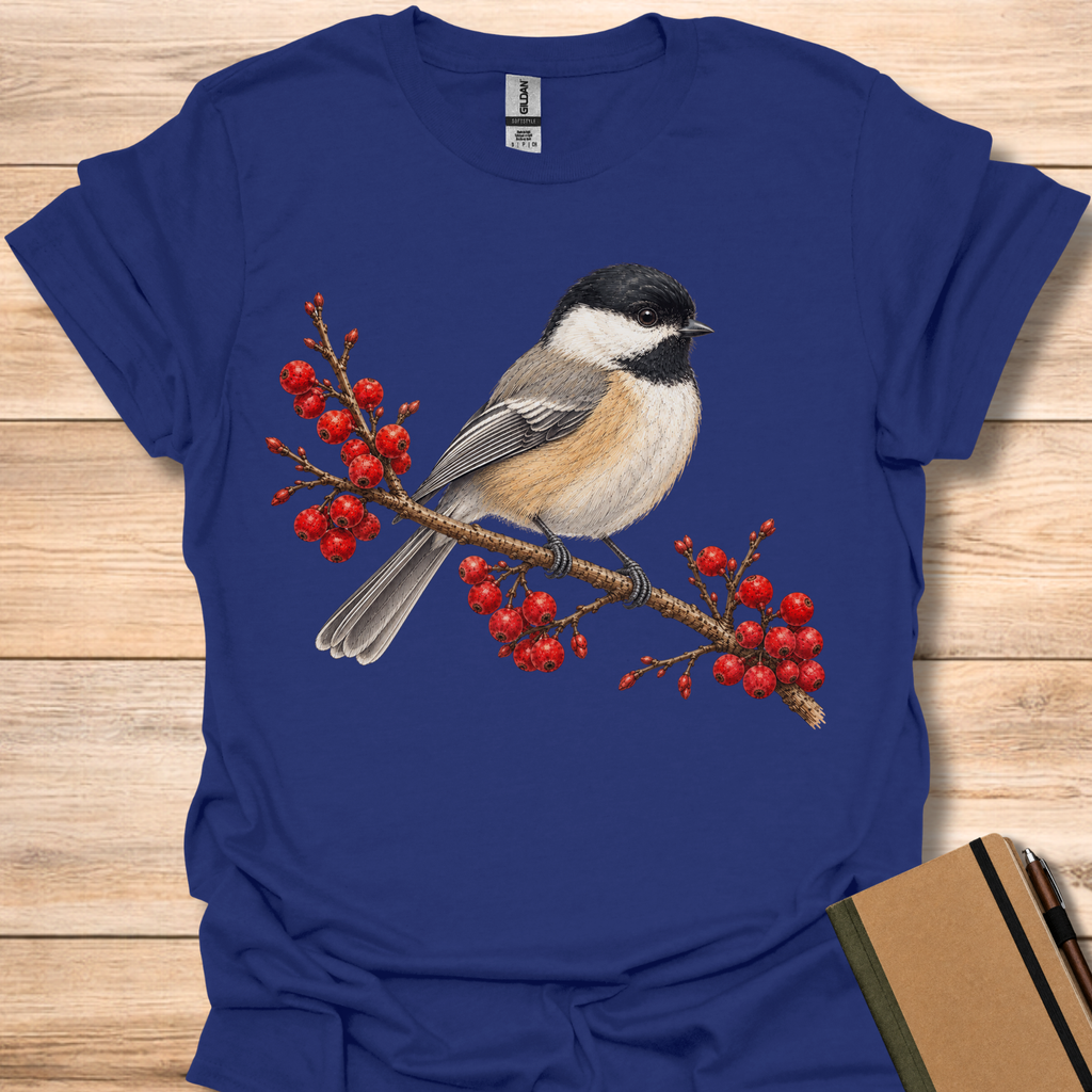 Chickadee On Winterberry - Navy