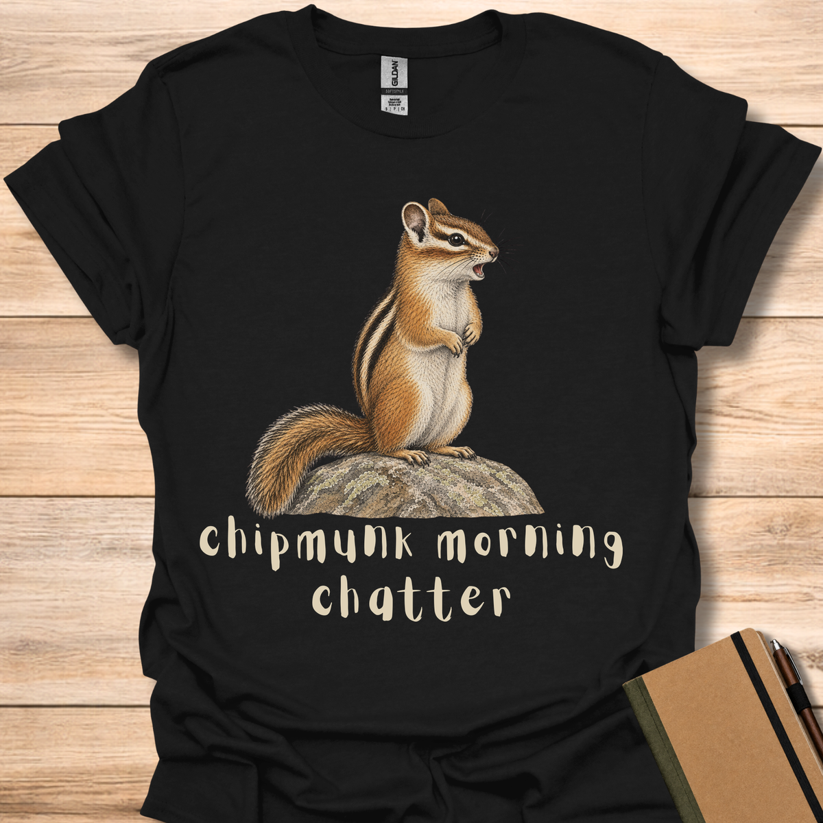 Chipmunk Morning Chatter - Black