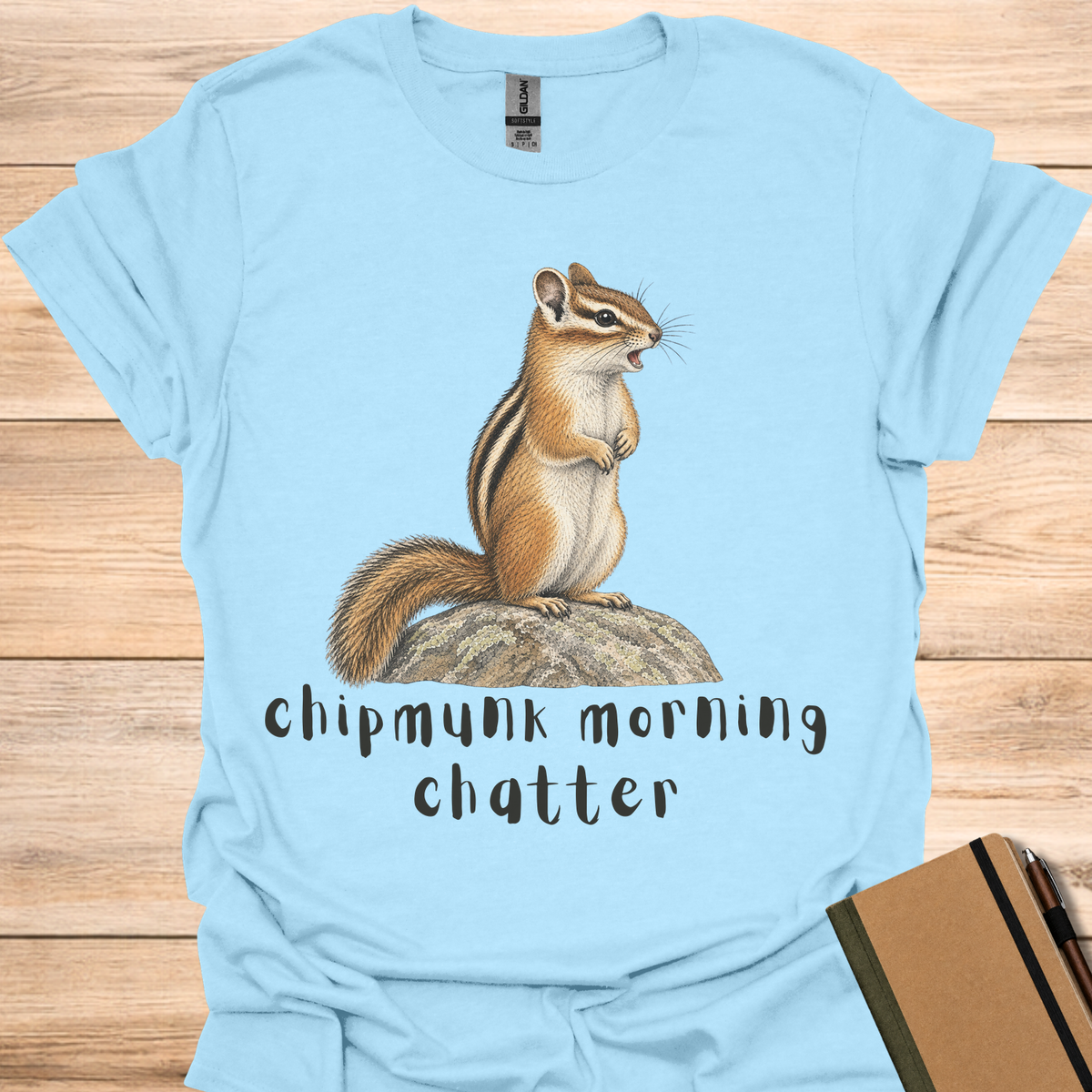 Chipmunk Morning Chatter - Light Blue