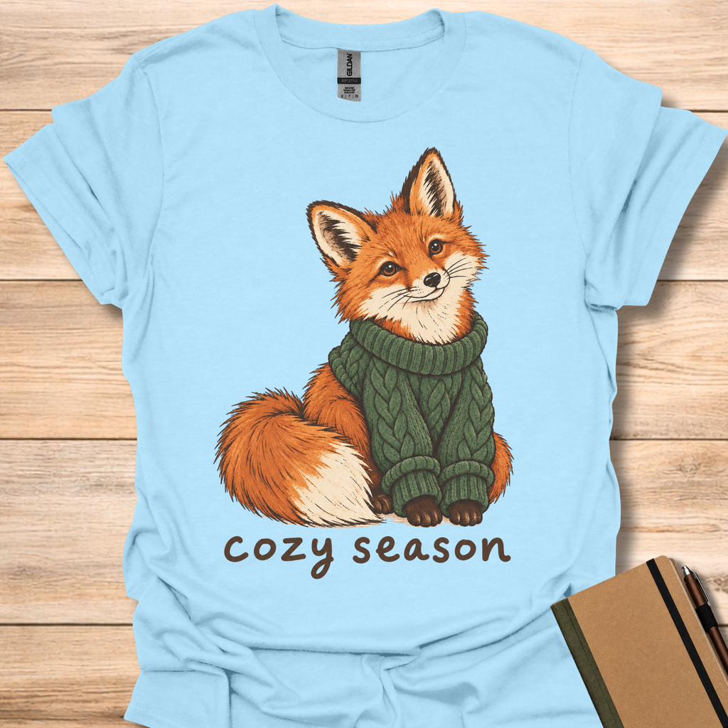 Cozy Season Fox - Light Blue