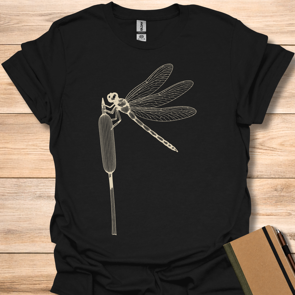 Dragonfly Line Art - Black