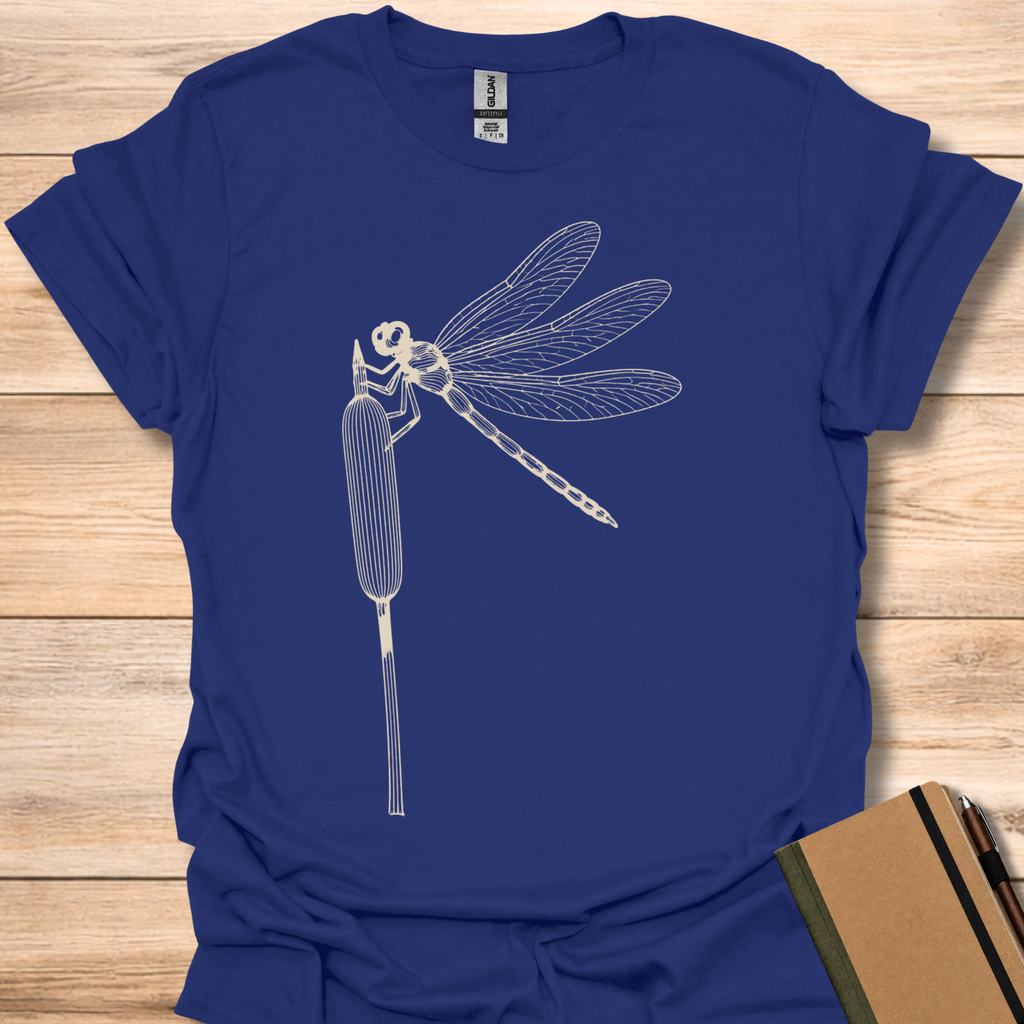 Dragonfly Line Art - Navy