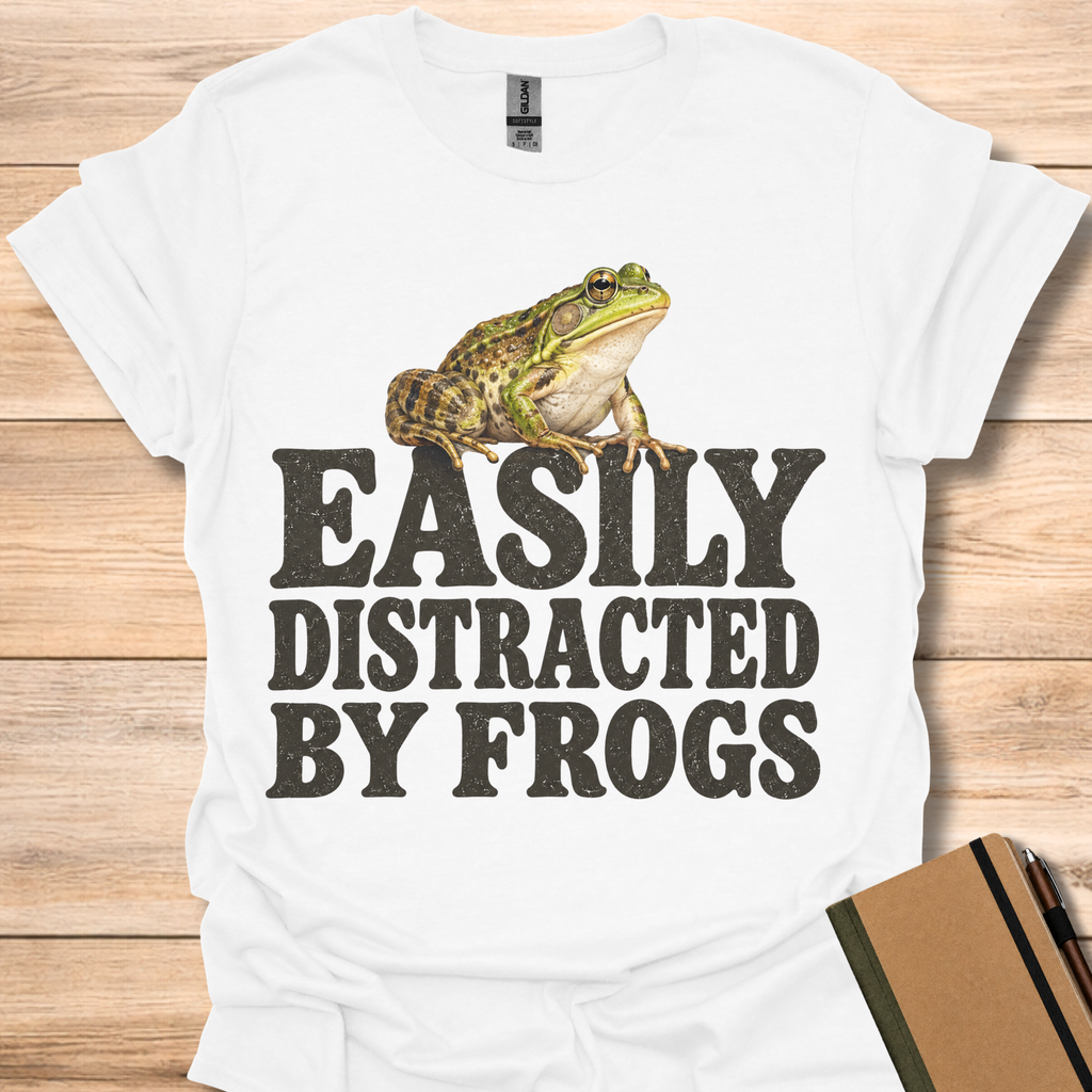 Easily Distracted By Frogs - White