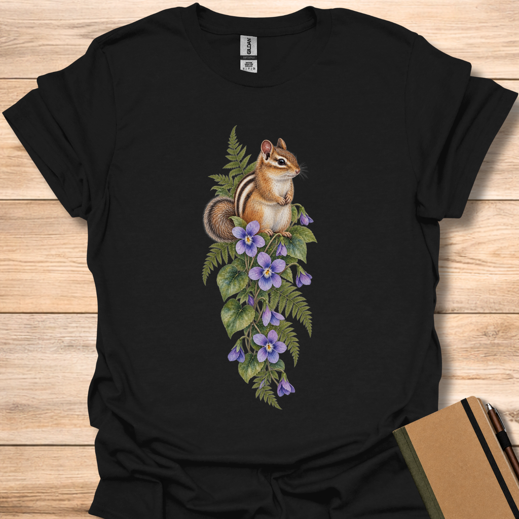 Eastern Chipmunk Watercolor - Black