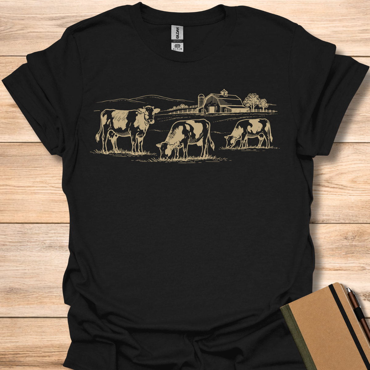 Farm Scene - Black