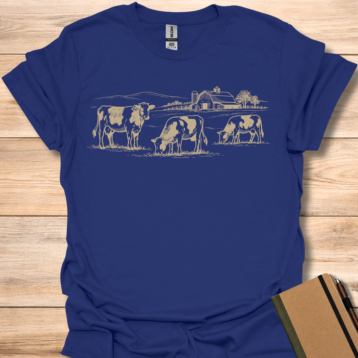 Farm Scene - Navy