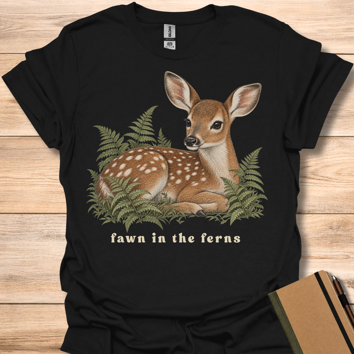 Fawn In The Ferns - Black