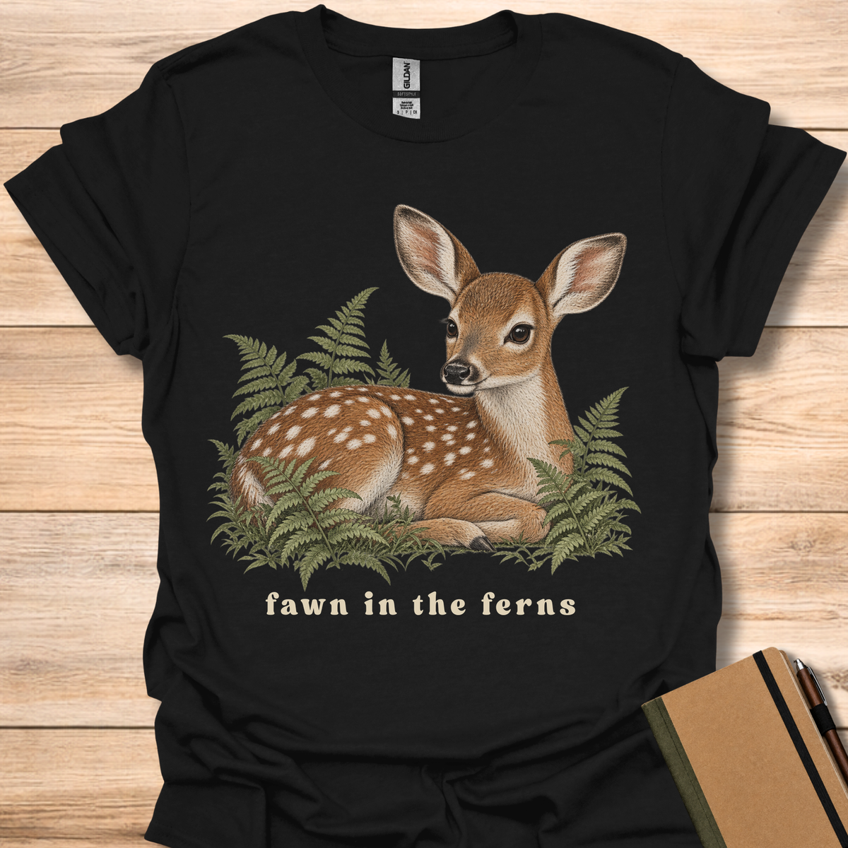 Fawn In The Ferns - Black