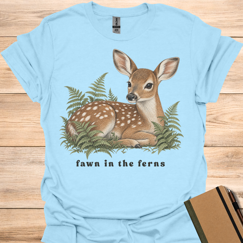 Fawn In The Ferns - Light Blue