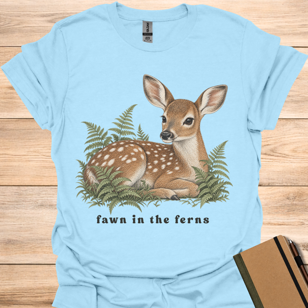 Fawn In The Ferns - Light Blue