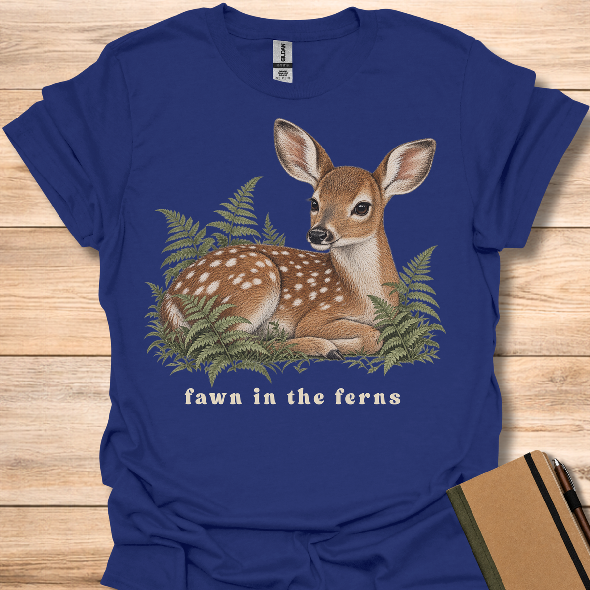 Fawn In The Ferns - Navy