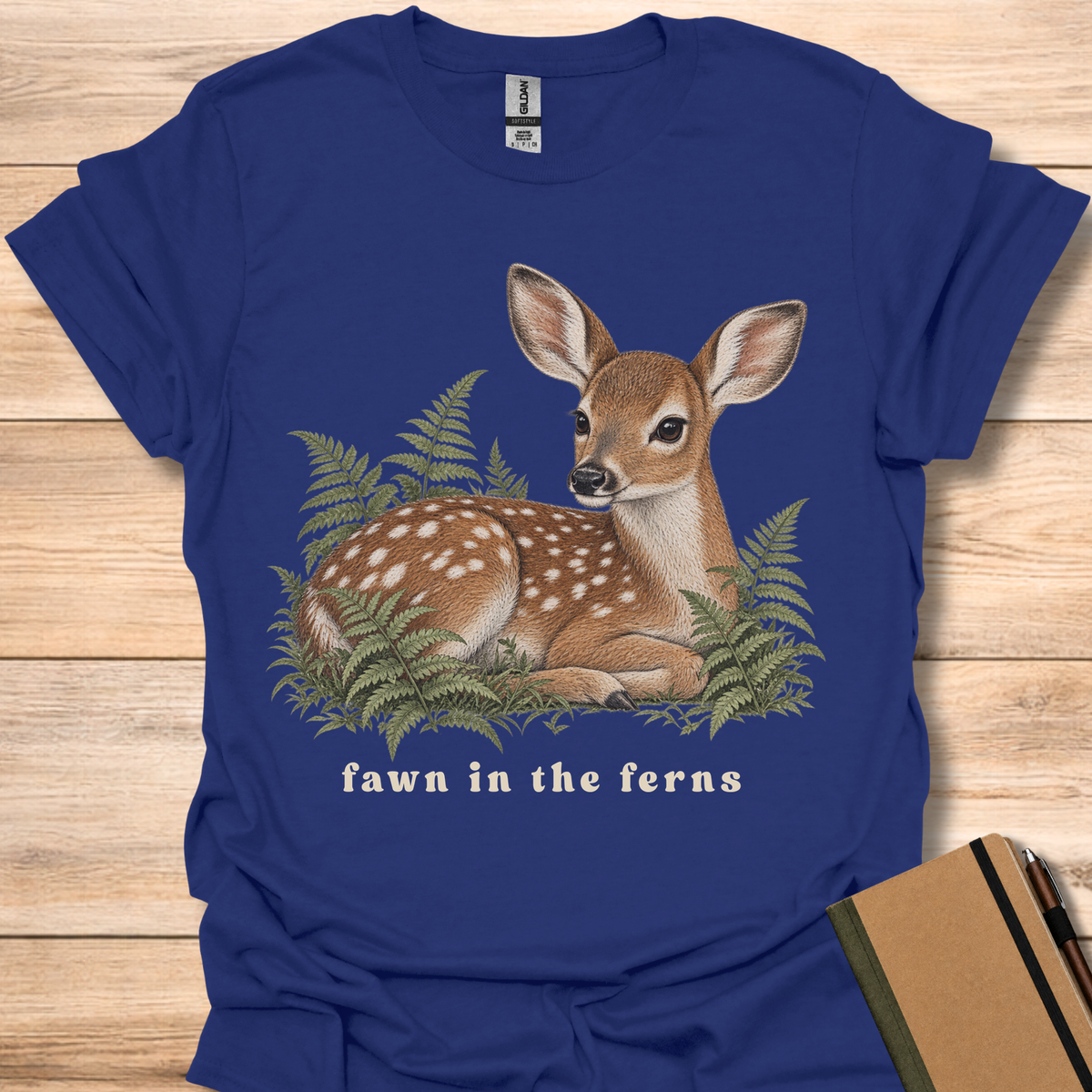 Fawn In The Ferns - Navy