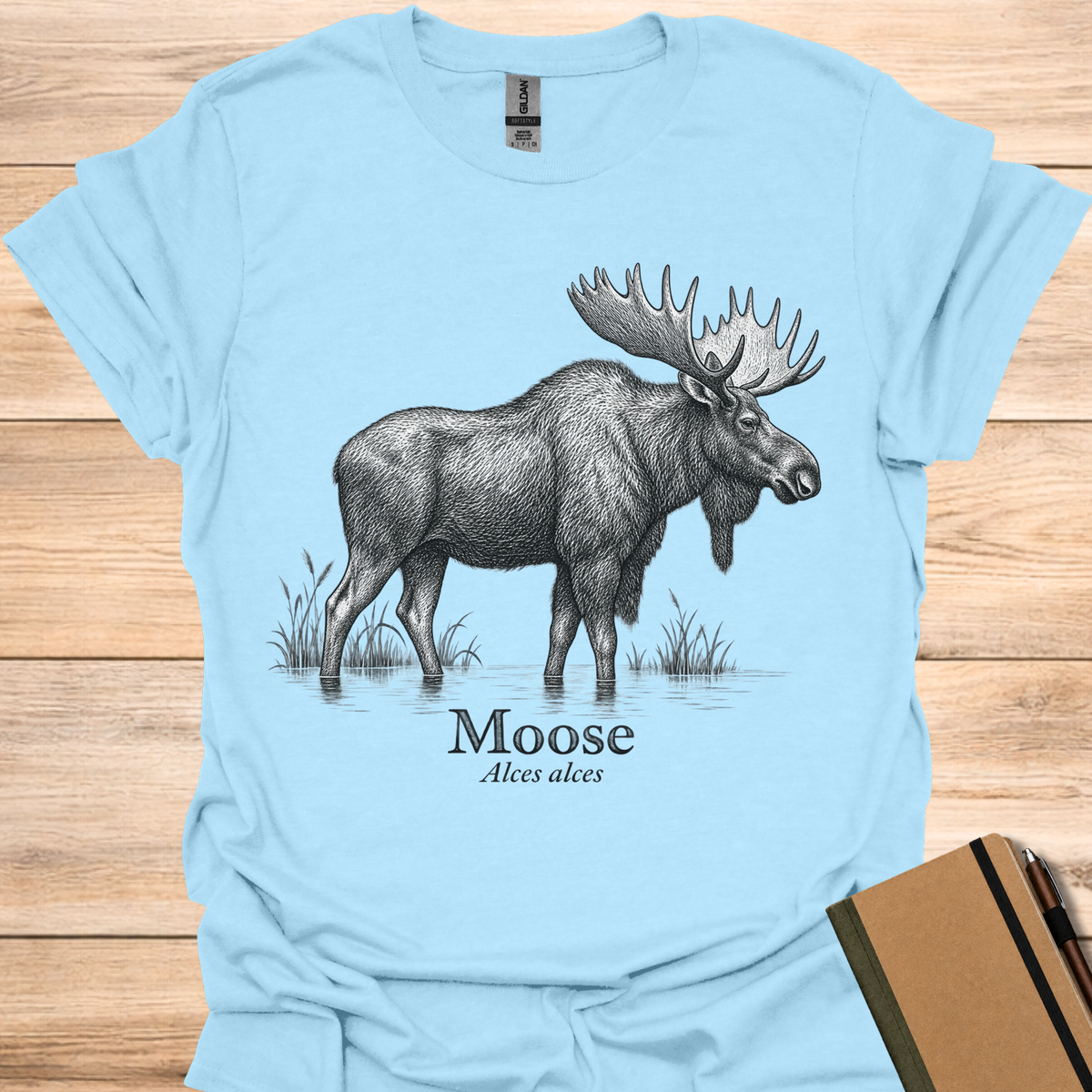 Field Guide Moose - Light Blue