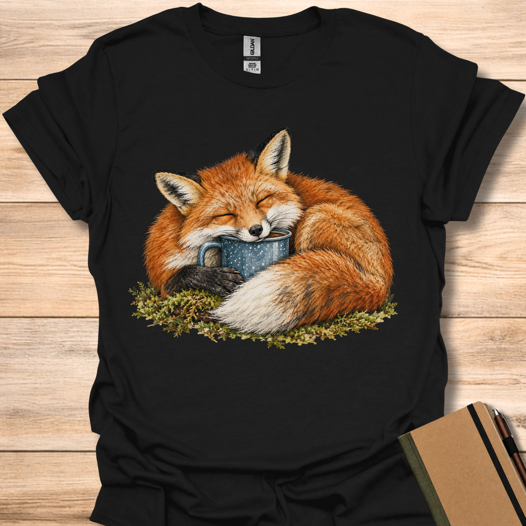 Fox And Camp Mug - Black