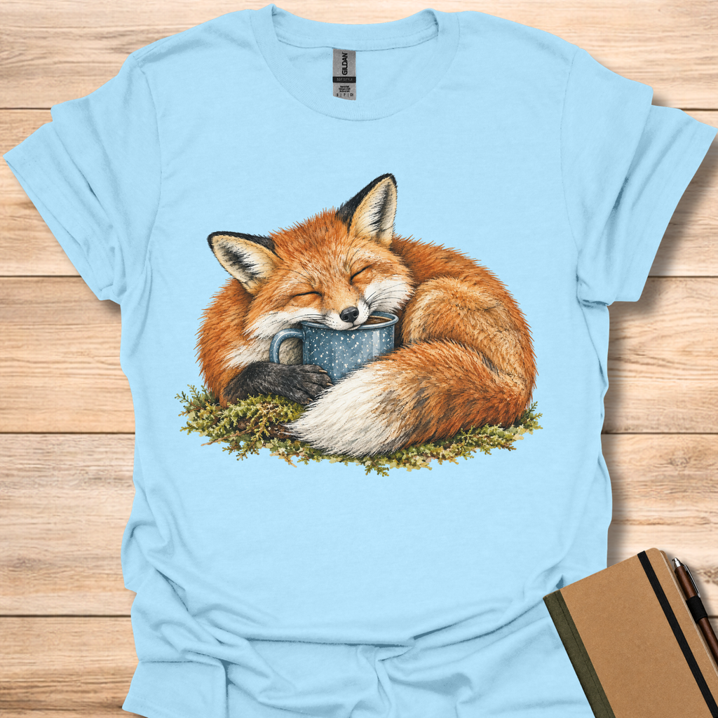 Fox And Camp Mug - Light Blue
