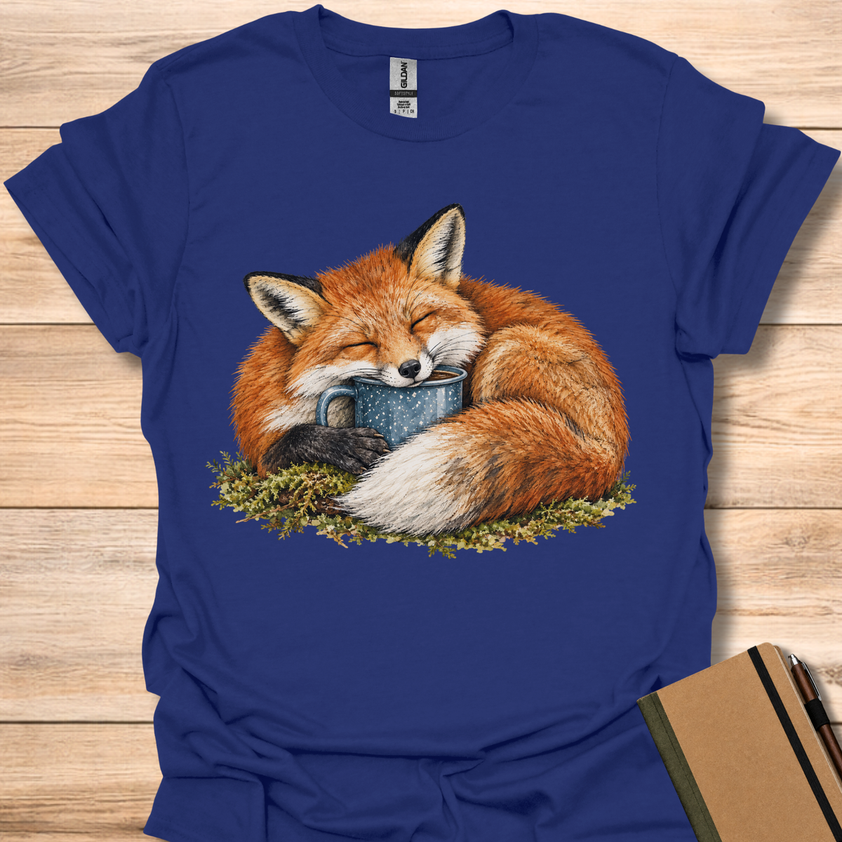 Fox And Camp Mug - Navy