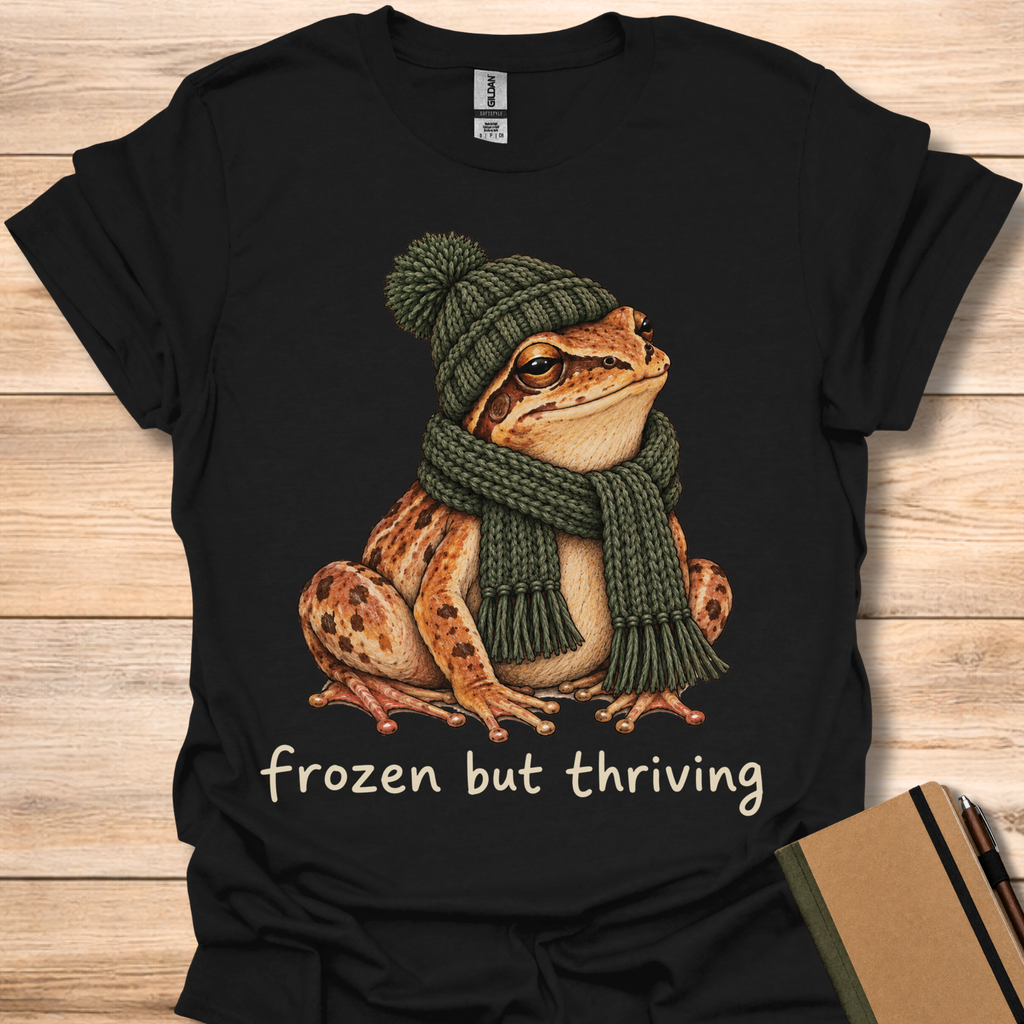 Frozen But Thriving Frog - Black