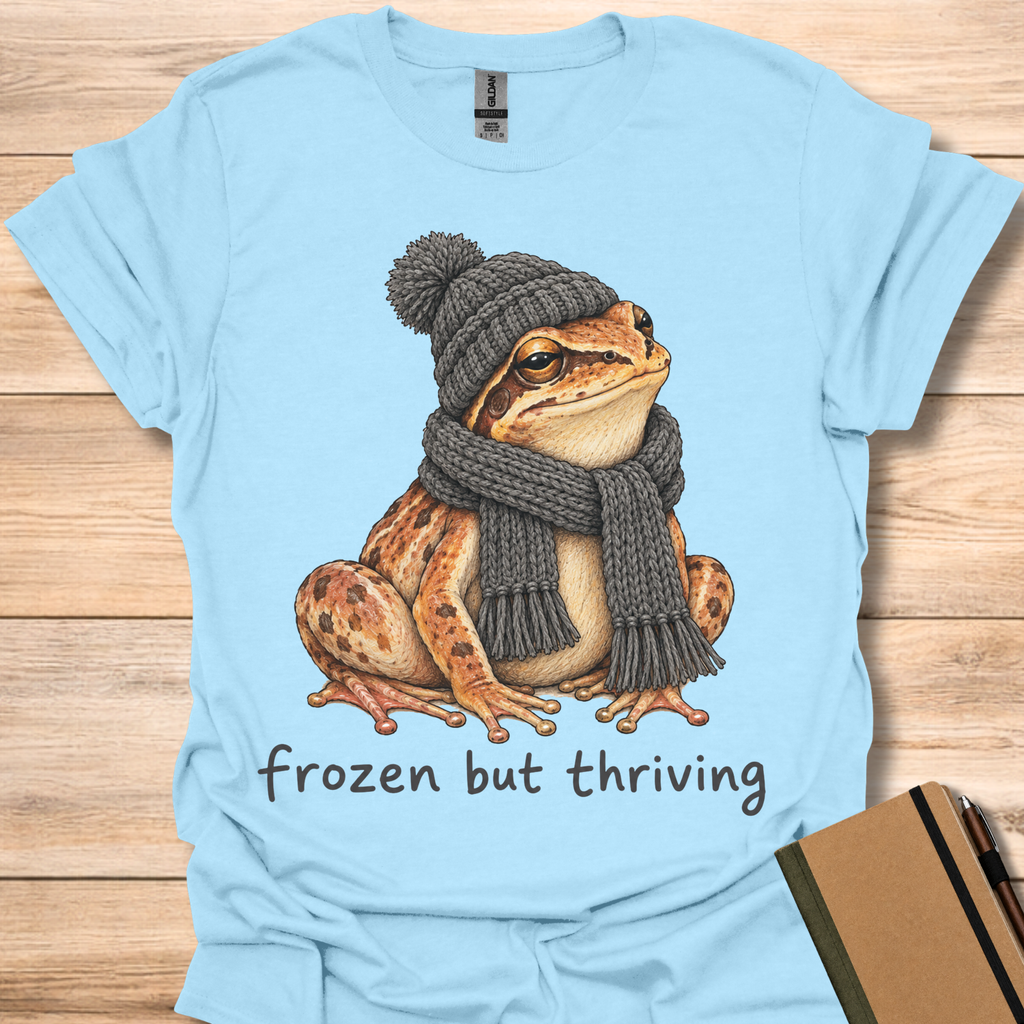 Frozen But Thriving Frog - Light Blue