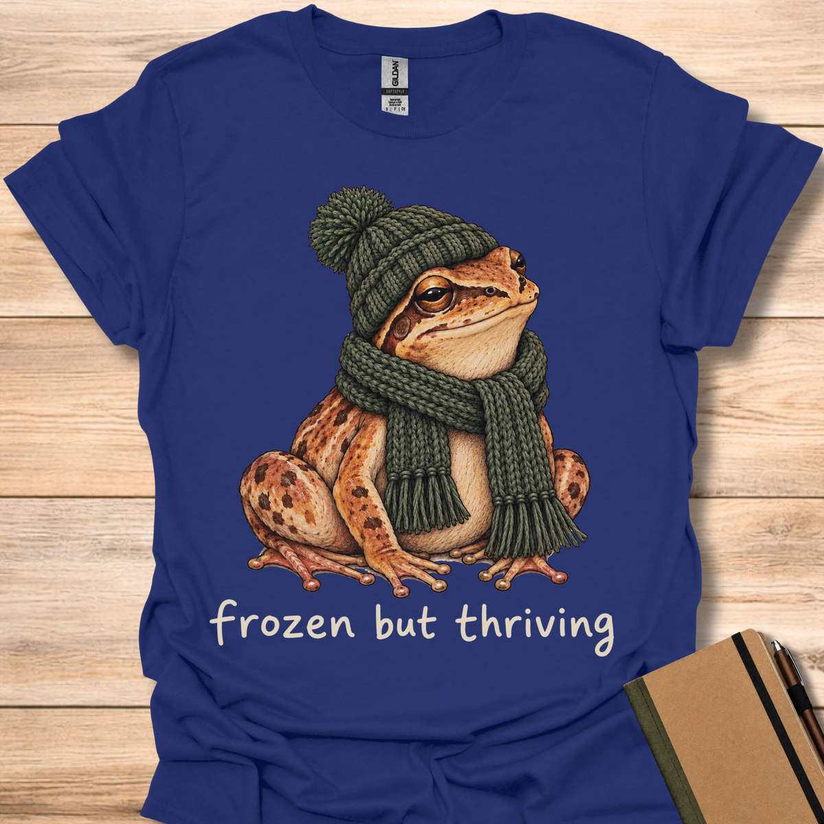 Frozen But Thriving Frog - Navy