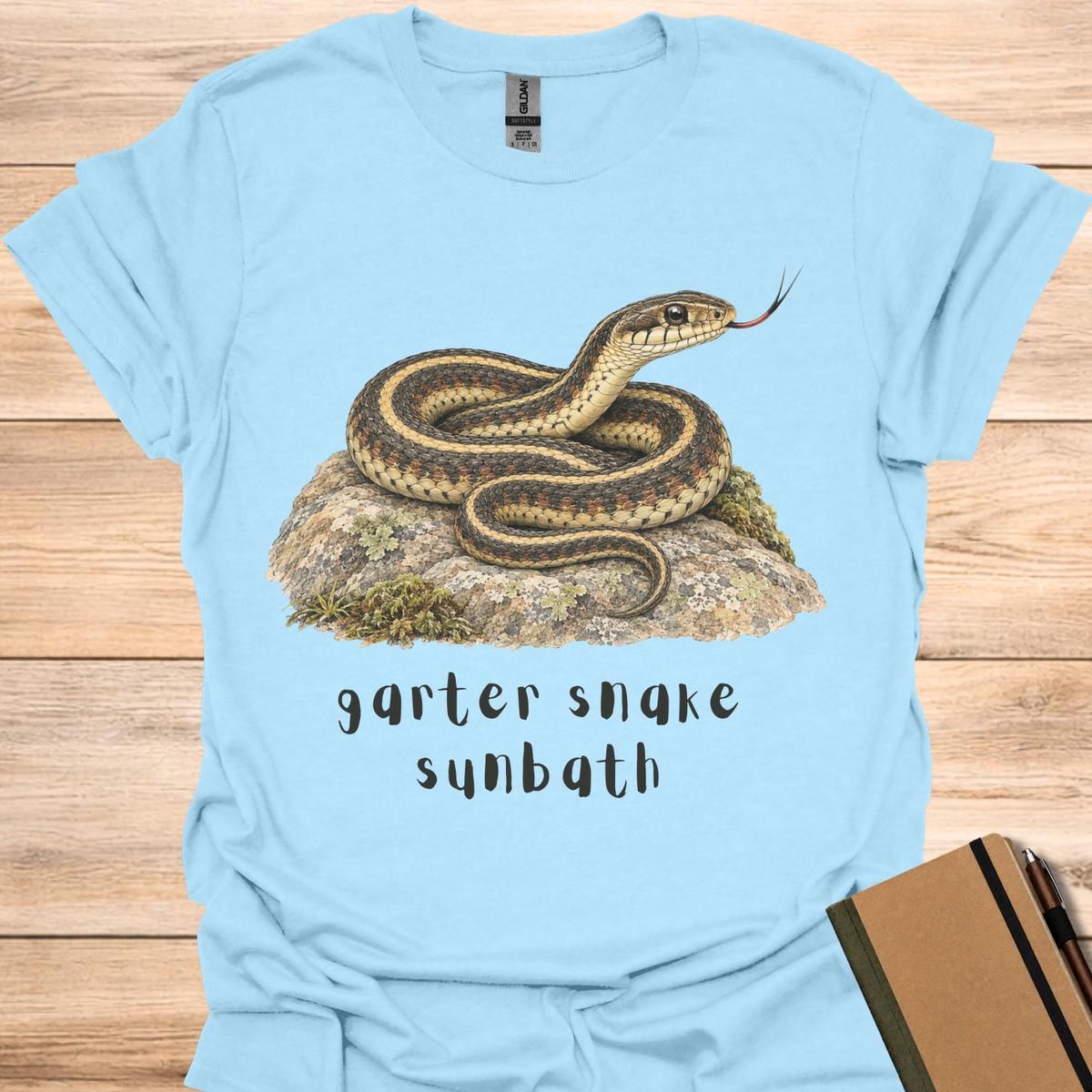 Garter Snake Sunbath - Light Blue