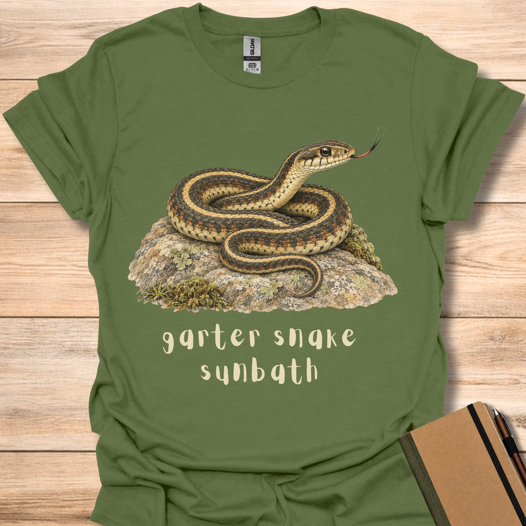 Garter Snake Sunbath - Military Green