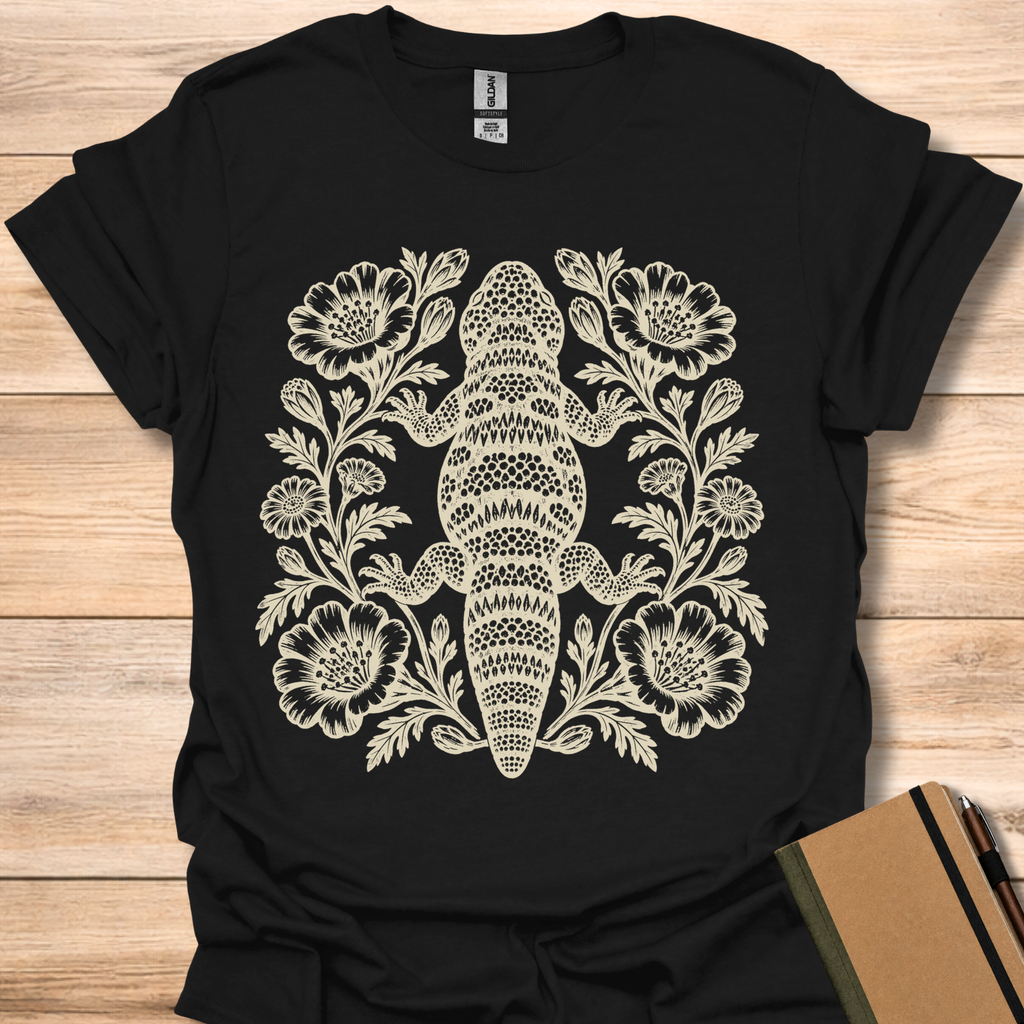 Gila Monster Block Print - Black