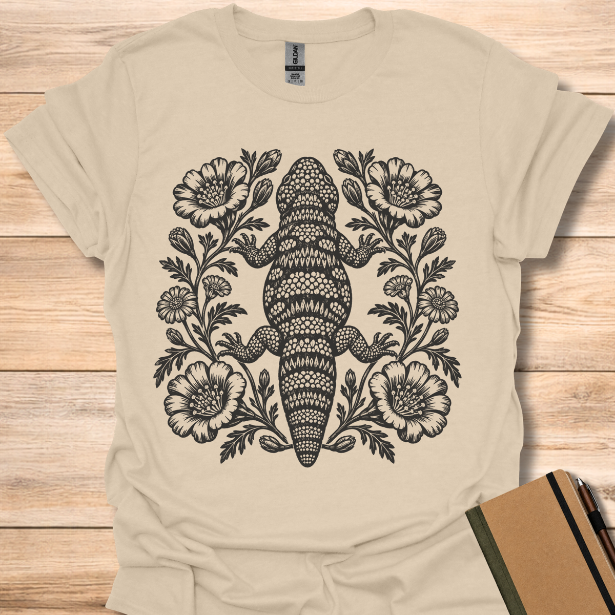 Gila Monster Block Print - Sand