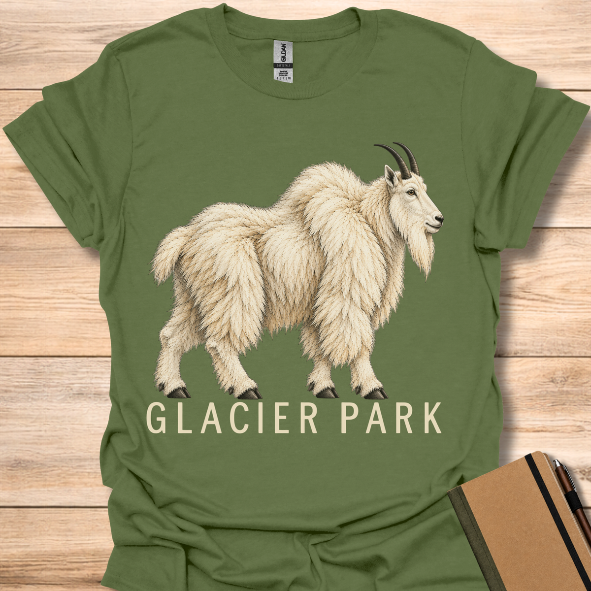 Glacier Park Mountain Goat - Military Green