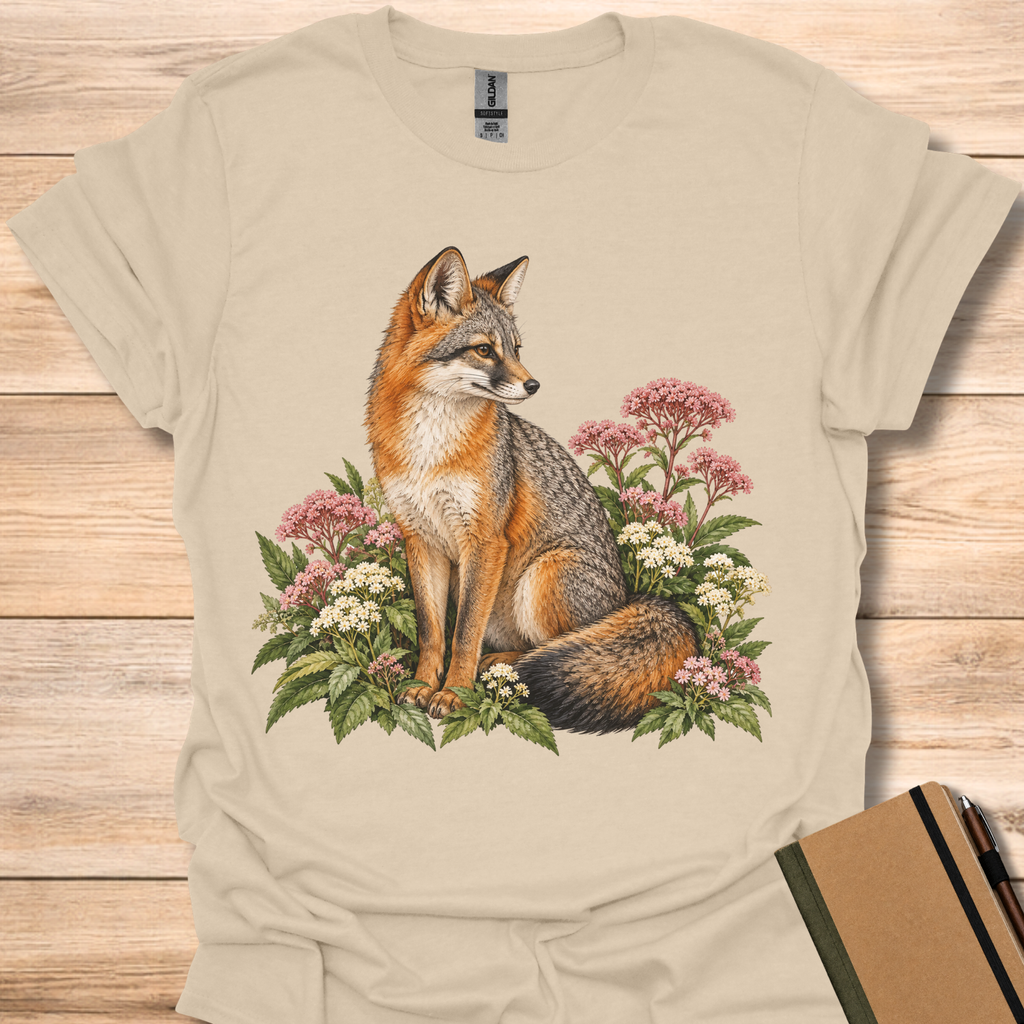 Gray Fox In Joe-Pye Weed & Boneset - Sand