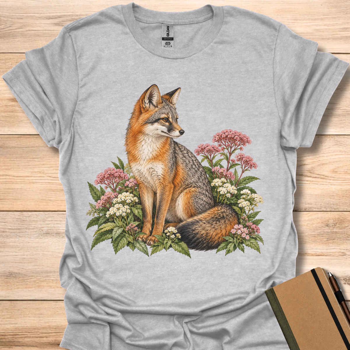 Gray Fox In Joe-Pye Weed & Boneset - Sport Grey