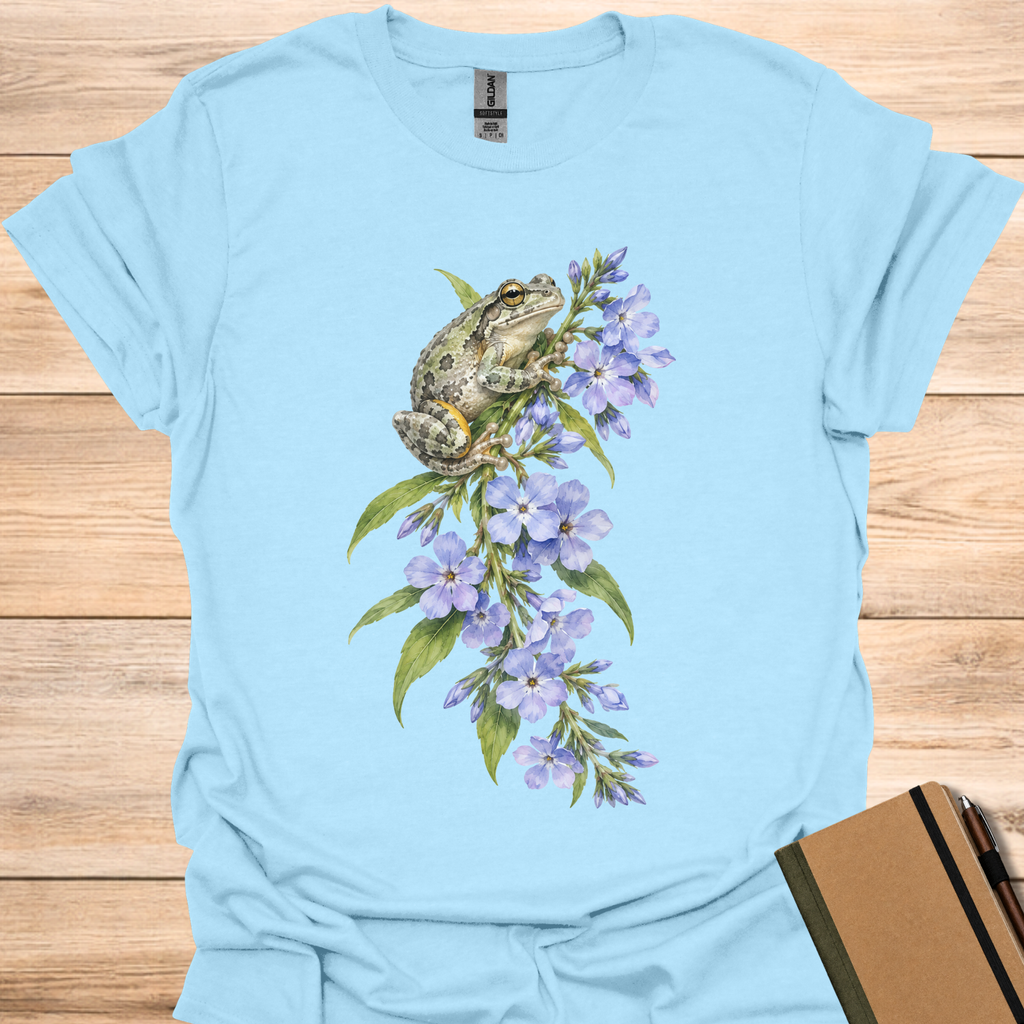 Gray Treefrog On Wild Blue Phlox - Light Blue