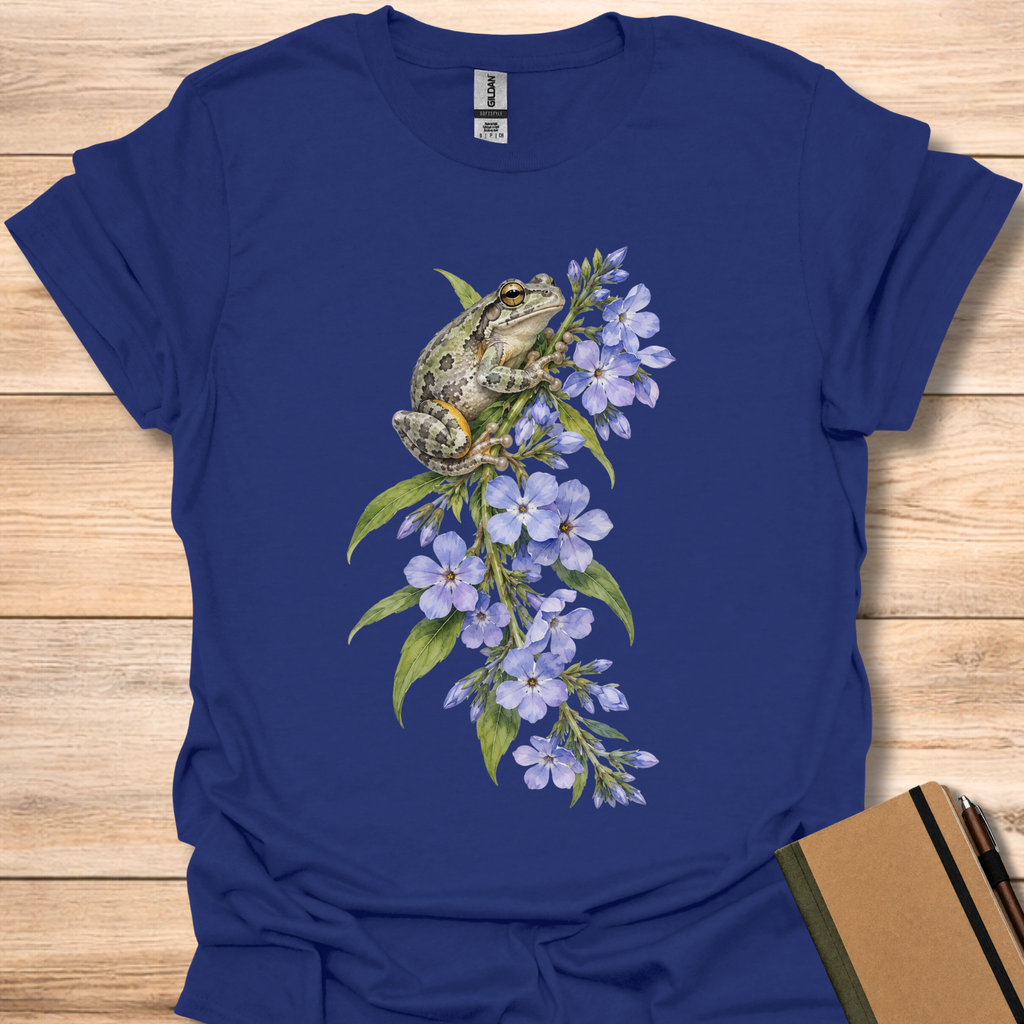 Gray Treefrog On Wild Blue Phlox - Navy