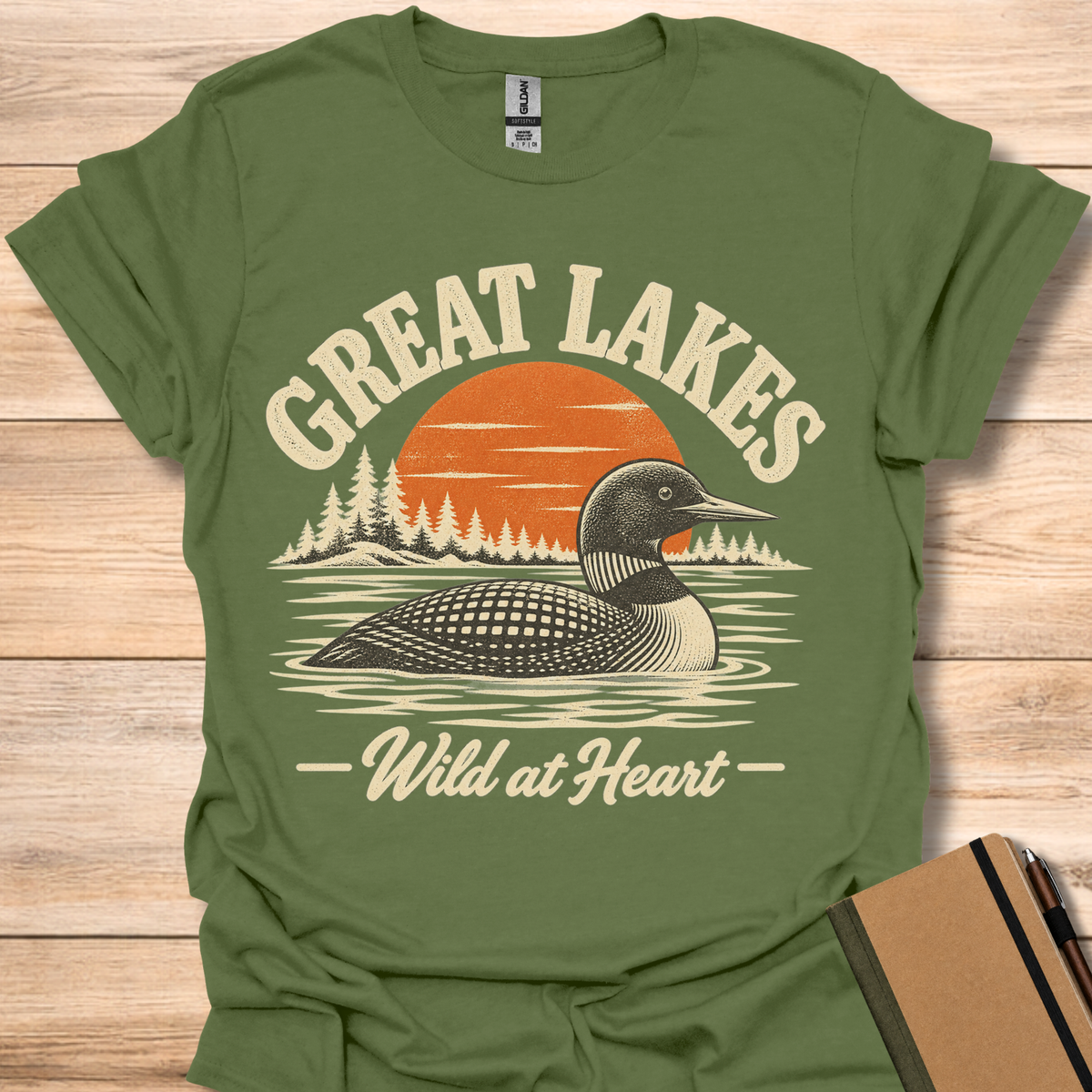 Great Lakes Wild At Heart - Military Green