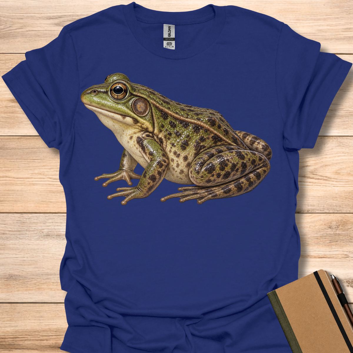 Green Frog Portrait - Navy