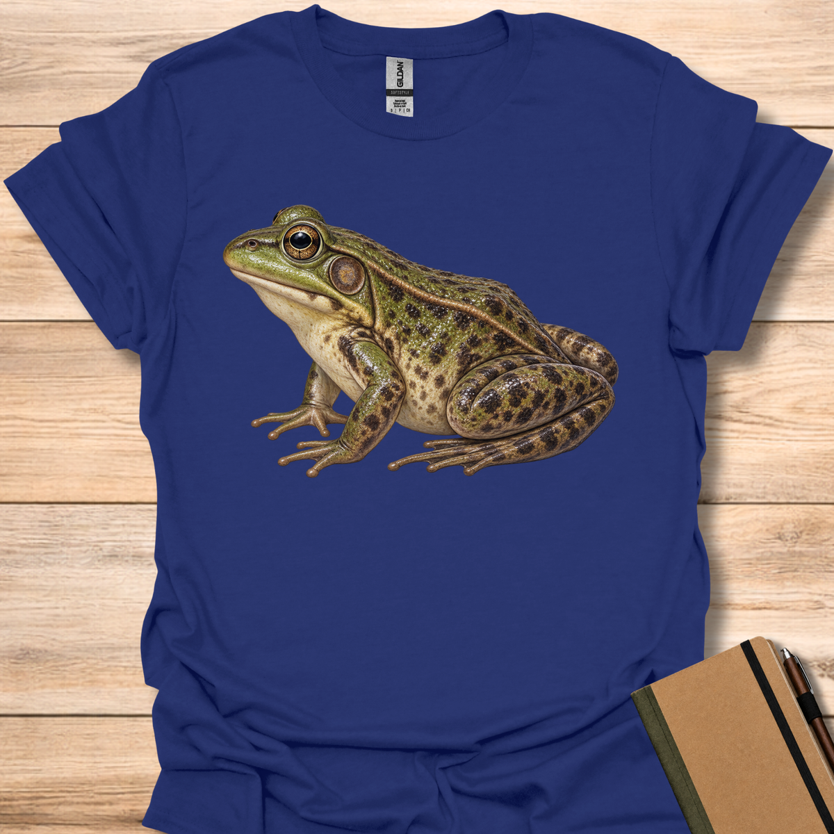 Green Frog Portrait - Navy