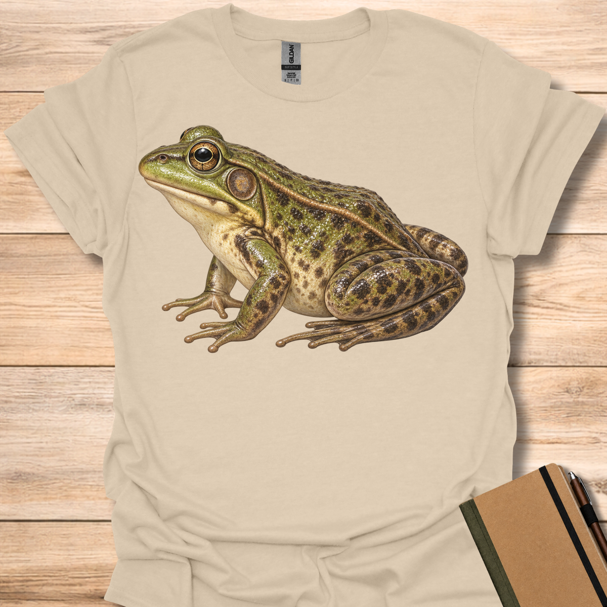 Green Frog Portrait - Sand