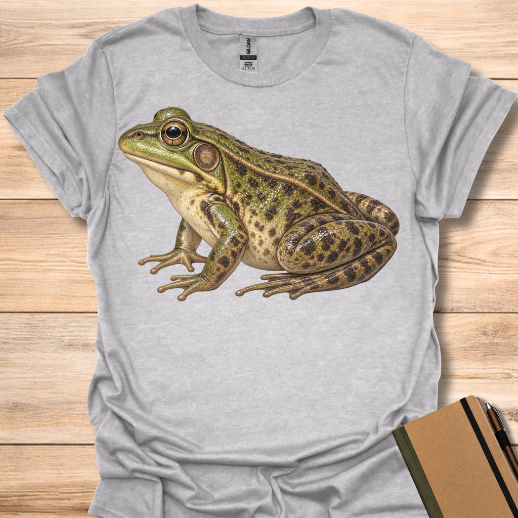 Green Frog Portrait - Sport Grey